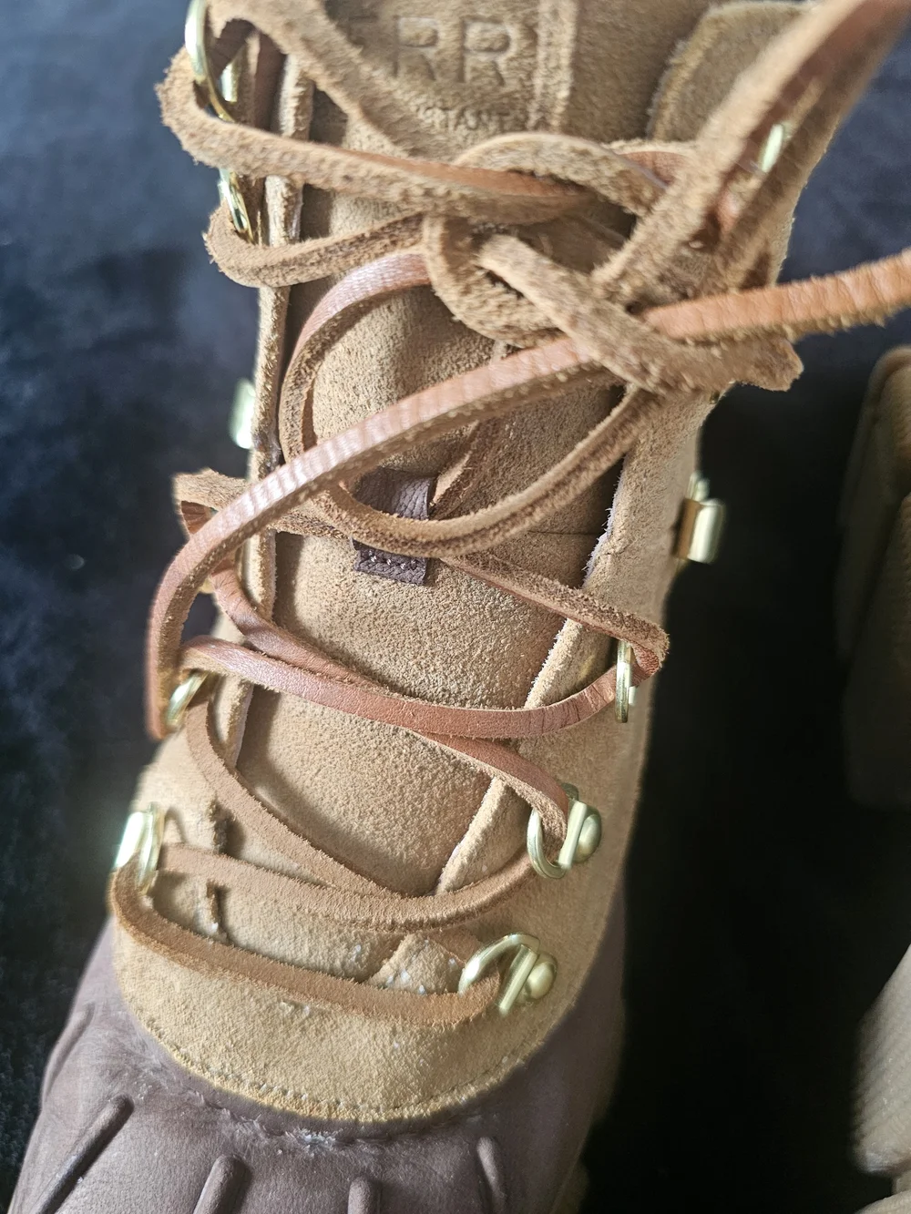 Womens SPERRY  Two-Tone Brown Waterproof Hiking Boots